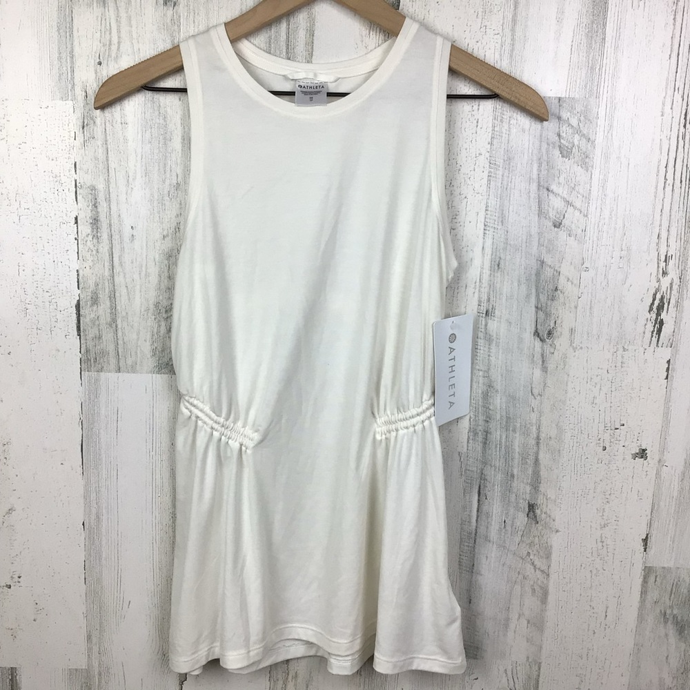 NWT Athleta Air Out Cinch Tank Magnolia White XS Soft